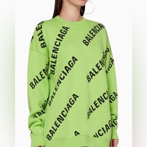 Neon Green Crewneck Sweater